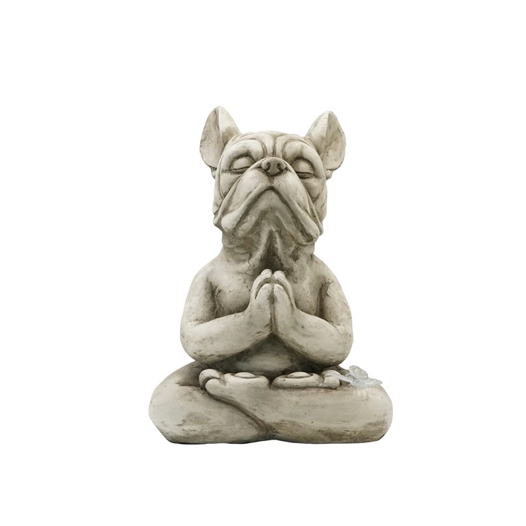 การทำสมาธิ French Bulldog MGO Garden Figurine