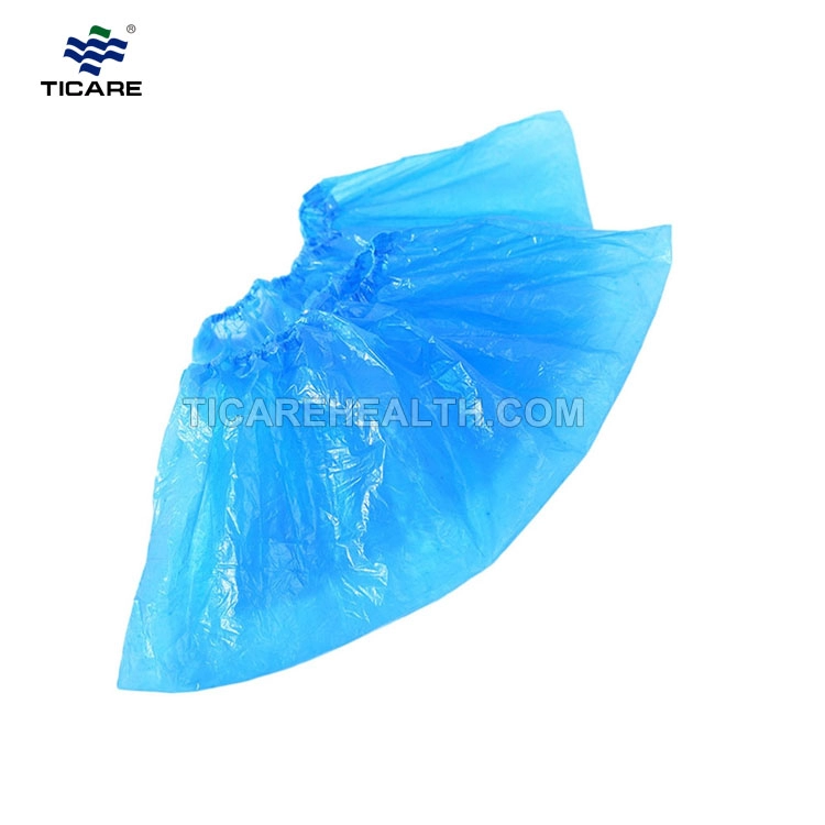 ผ้าคลุมรองเท้าทิ้งพลาสติก CPE Polyethylene สีน้ำเงินกันน้ำ