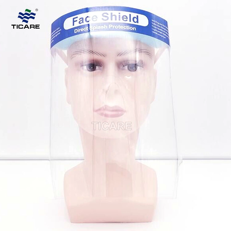 อาหารทางการแพทย์และเครื่องดื่มพลาสติกใส PC ป้องกัน Face Shield แบบใช้แล้วทิ้ง