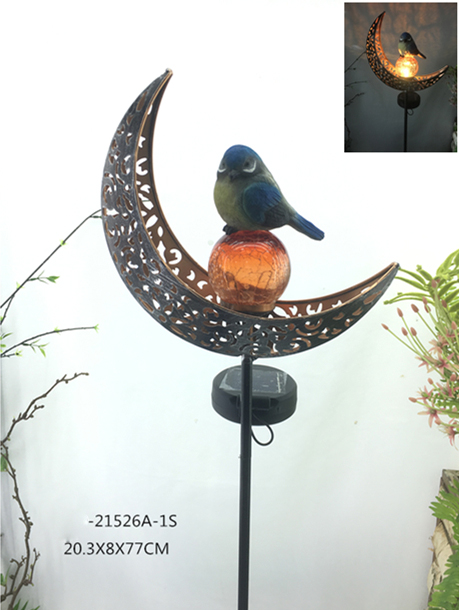 Metal Art Solar Garden Stake