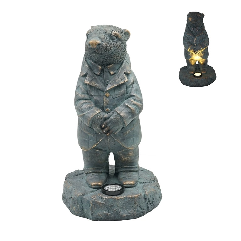 MGO Bronze Otter ตุ๊กตาสวนพลังงานแสงอาทิตย์