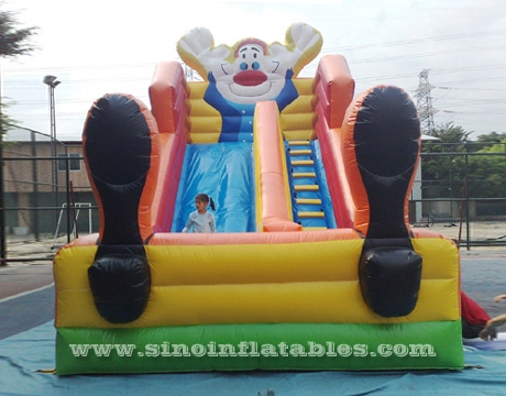 สไลด์ตัวตลกเป่าลมสนามหลังบ้านสูง 6 เมตร ตามมาตรฐาน EN14960 จาก Sino Inflatables