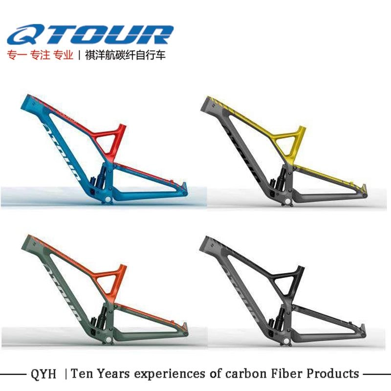 QTOUR 29er คาร์บอน Full Suspension XC Trail/Enduro MTB เฟรม