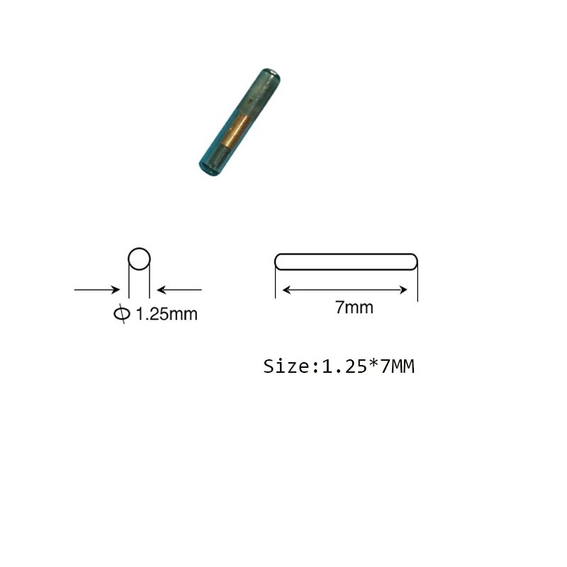 7x1.25MM 134.2KHz EM4305 แท็กไมโครชิปแก้วสัตว์ RFID