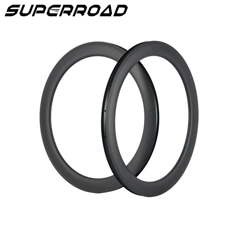 ขอบถนนคาร์บอน Clincher 700C Tubular Rims