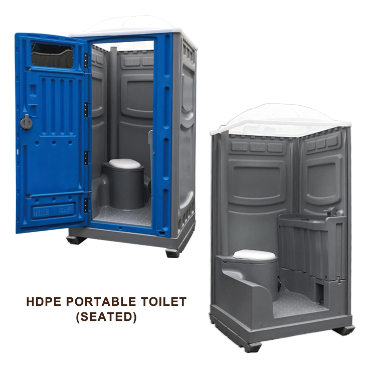 ห้องโดยสารห้องน้ำแบบพกพาวัสดุพลาสติกสำหรับห้องน้ำ ห้องสุขาเคลื่อนที่