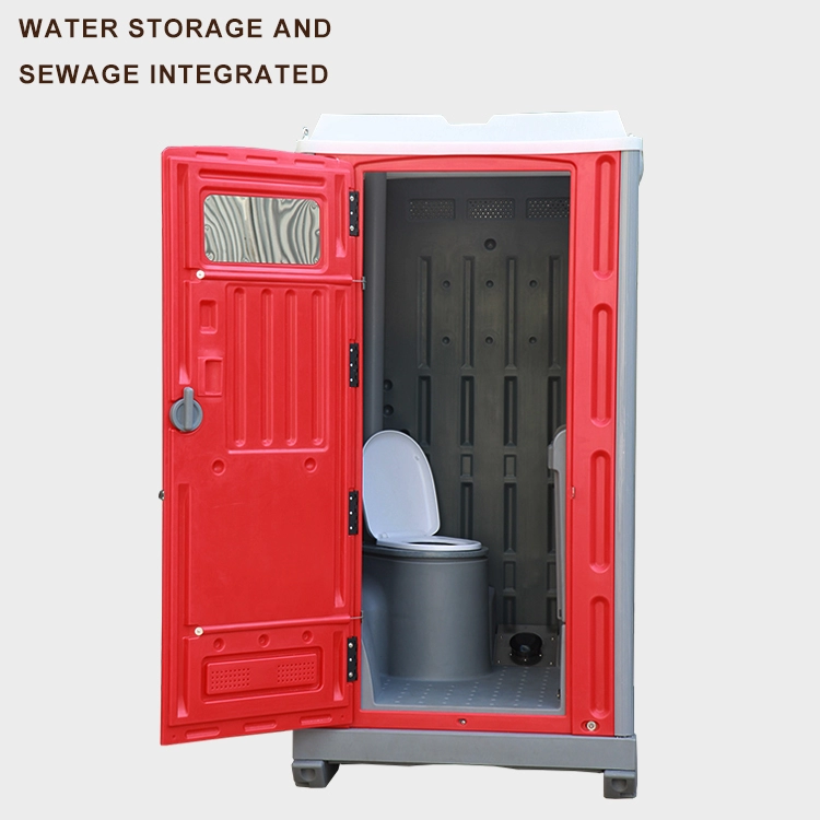 จีนที่สามารถเคลื่อนย้ายตั้งแคมป์กลางแจ้งห้องน้ำสาธารณะชั่วคราวพลาสติกแบบพกพาห้องน้ำห้องโดยสาร