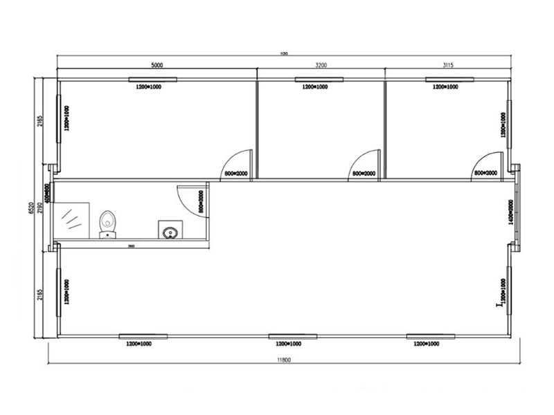 บ้านสำเร็จรูปสามห้องนอนที่ทันสมัยอาศัยบ้านคอนเทนเนอร์แบบขยายได้