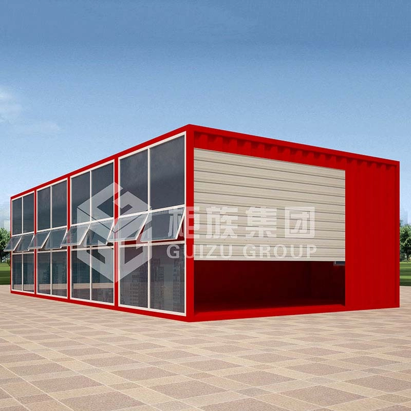 โรงงานจีน ODM ปรับแต่งบ้านคอนเทนเนอร์จัดส่งมือถือสำเร็จรูปสำหรับสำนักงานพร้อม Windows ฝรั่งเศส