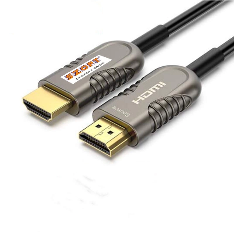 สายไฟเบอร์ออปติก HDMI 4K UHD 120Hz ที่ความเร็วสูงพิเศษ 18Gbps