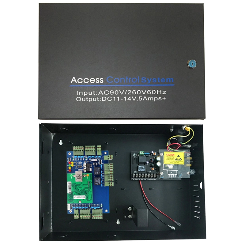 แผงควบคุมการเข้าถึง RFID เครือข่าย 2 ประตูพร้อมแหล่งจ่ายไฟ AC110V / 220V