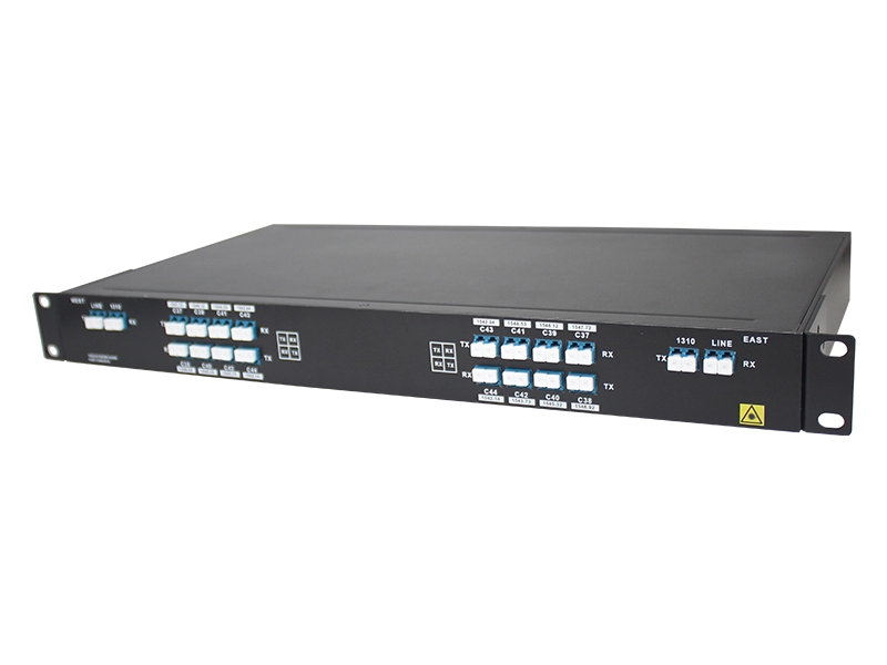 ไฟเบอร์คู่ 8CH C37-C44 พร้อม 1310nm DWDM OADM ตะวันตกถึงตะวันออก