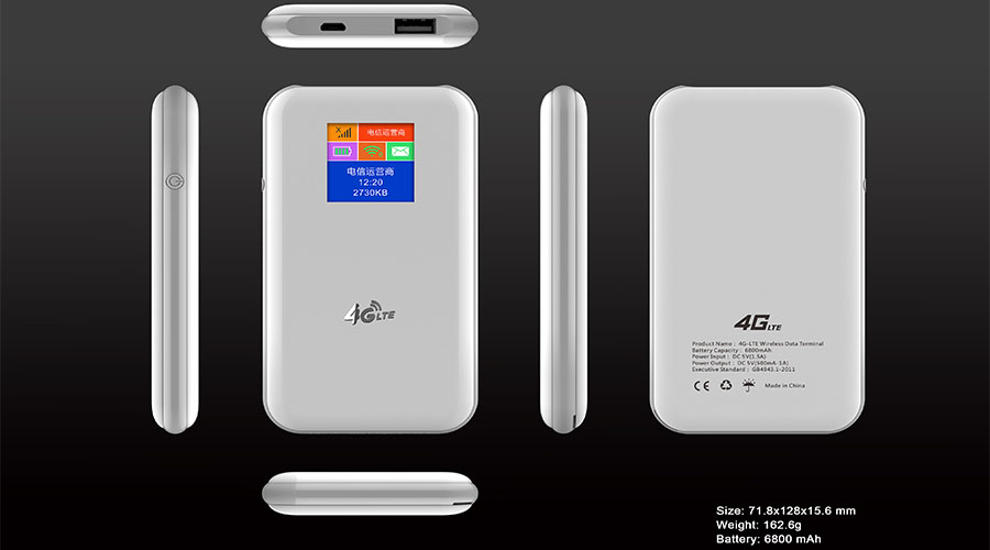 เทอร์มินัลข้อมูลเราเตอร์ไร้สาย 4g Lte สีขาว